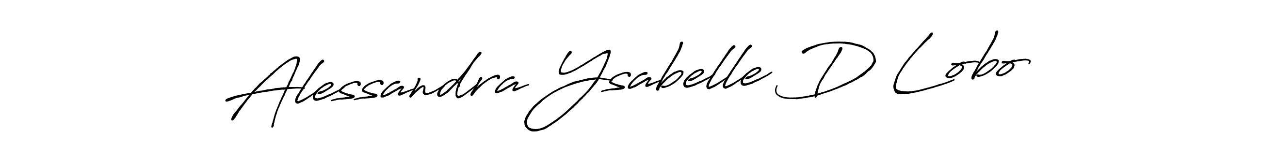 How to make Alessandra Ysabelle D Lobo name signature. Use Antro_Vectra_Bolder style for creating short signs online. This is the latest handwritten sign. Alessandra Ysabelle D Lobo signature style 7 images and pictures png