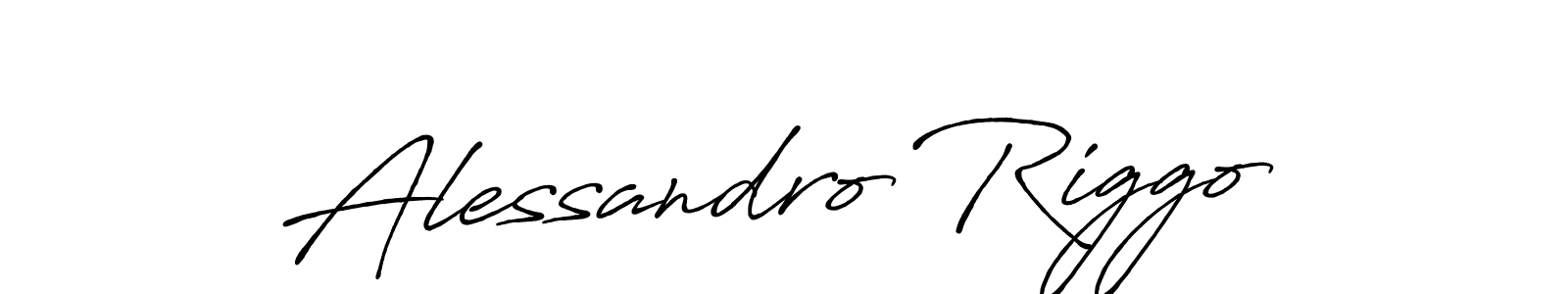 Alessandro Riggo stylish signature style. Best Handwritten Sign (Antro_Vectra_Bolder) for my name. Handwritten Signature Collection Ideas for my name Alessandro Riggo. Alessandro Riggo signature style 7 images and pictures png