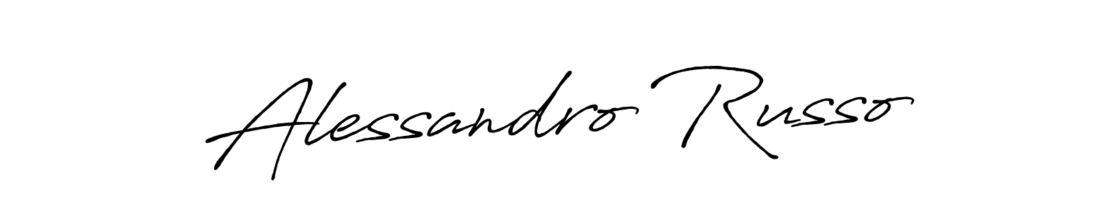 Create a beautiful signature design for name Alessandro Russo. With this signature (Antro_Vectra_Bolder) fonts, you can make a handwritten signature for free. Alessandro Russo signature style 7 images and pictures png