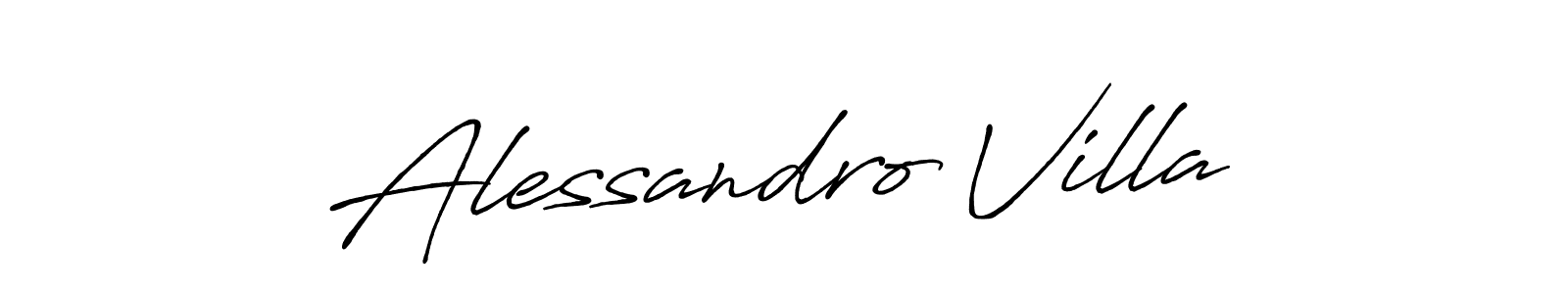 How to make Alessandro Villa name signature. Use Antro_Vectra_Bolder style for creating short signs online. This is the latest handwritten sign. Alessandro Villa signature style 7 images and pictures png