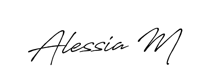 It looks lik you need a new signature style for name Alessia M. Design unique handwritten (Antro_Vectra_Bolder) signature with our free signature maker in just a few clicks. Alessia M signature style 7 images and pictures png