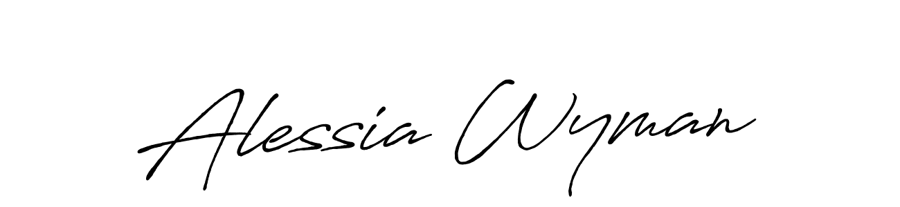 Alessia Wyman stylish signature style. Best Handwritten Sign (Antro_Vectra_Bolder) for my name. Handwritten Signature Collection Ideas for my name Alessia Wyman. Alessia Wyman signature style 7 images and pictures png