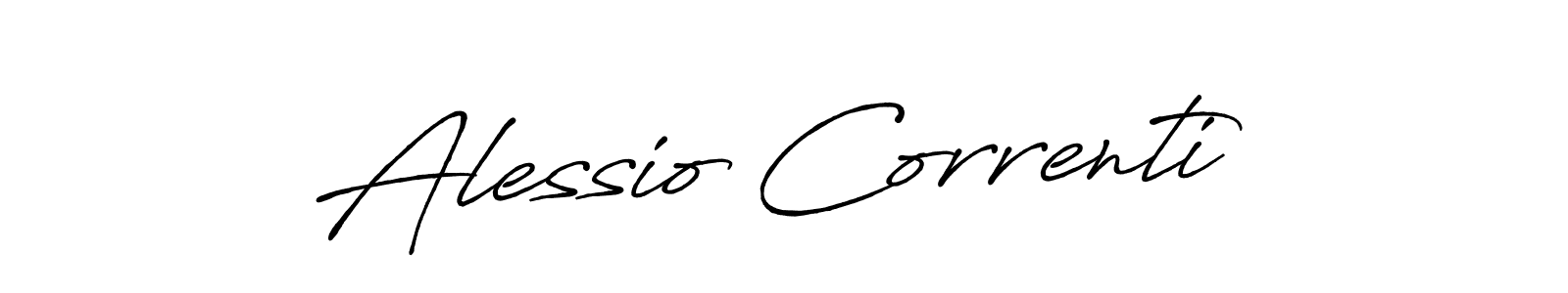 Make a beautiful signature design for name Alessio Correnti. With this signature (Antro_Vectra_Bolder) style, you can create a handwritten signature for free. Alessio Correnti signature style 7 images and pictures png