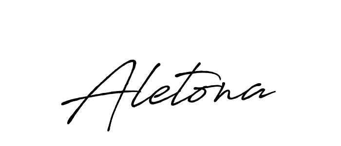 Use a signature maker to create a handwritten signature online. With this signature software, you can design (Antro_Vectra_Bolder) your own signature for name Aletona. Aletona signature style 7 images and pictures png