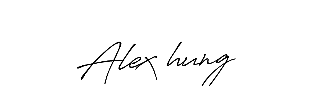 Also You can easily find your signature by using the search form. We will create Alex　hung name handwritten signature images for you free of cost using Antro_Vectra_Bolder sign style. Alex　hung signature style 7 images and pictures png