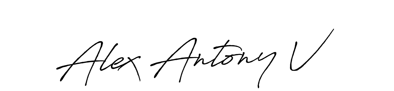 The best way (Antro_Vectra_Bolder) to make a short signature is to pick only two or three words in your name. The name Alex Antony V include a total of six letters. For converting this name. Alex Antony V signature style 7 images and pictures png