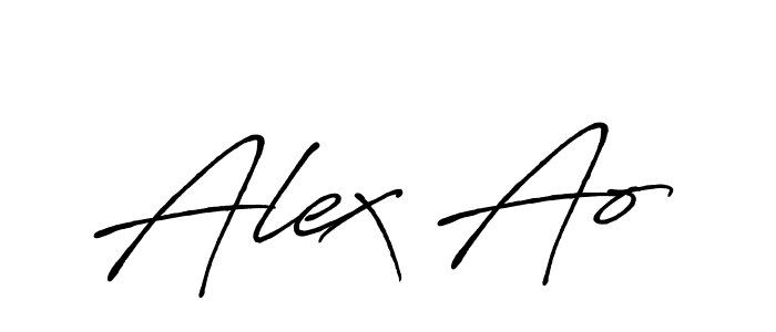 Use a signature maker to create a handwritten signature online. With this signature software, you can design (Antro_Vectra_Bolder) your own signature for name Alex Ao. Alex Ao signature style 7 images and pictures png