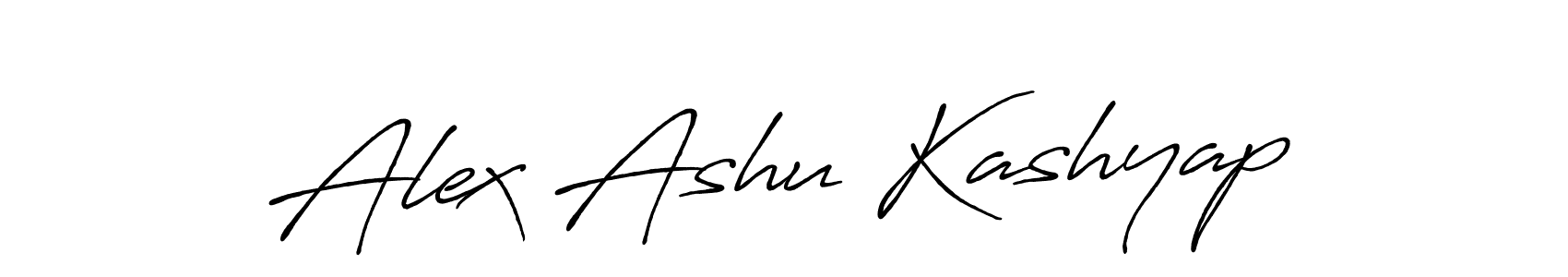 Design your own signature with our free online signature maker. With this signature software, you can create a handwritten (Antro_Vectra_Bolder) signature for name Alex Ashu Kashyap. Alex Ashu Kashyap signature style 7 images and pictures png