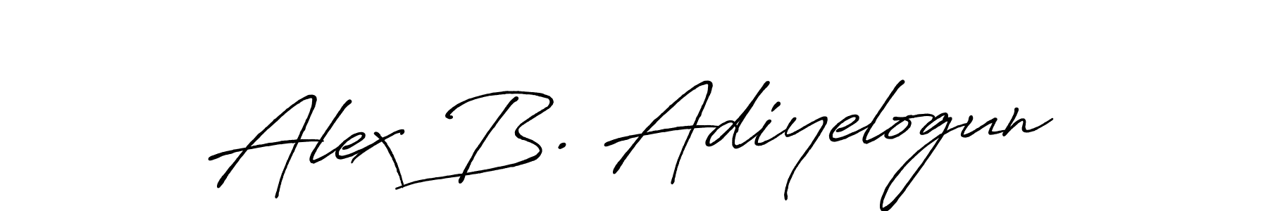 It looks lik you need a new signature style for name Alex B. Adiyelogun. Design unique handwritten (Antro_Vectra_Bolder) signature with our free signature maker in just a few clicks. Alex B. Adiyelogun signature style 7 images and pictures png