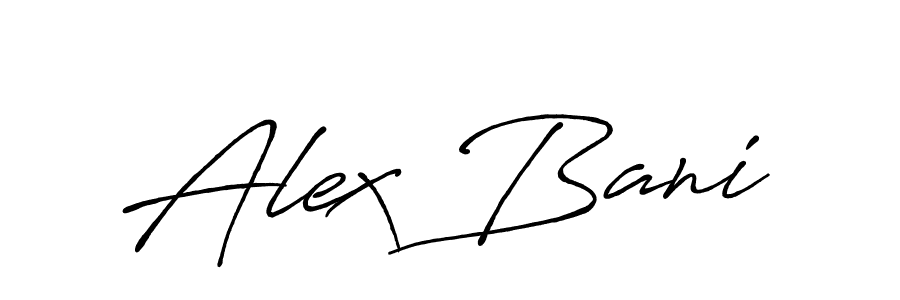 Design your own signature with our free online signature maker. With this signature software, you can create a handwritten (Antro_Vectra_Bolder) signature for name Alex Bani. Alex Bani signature style 7 images and pictures png