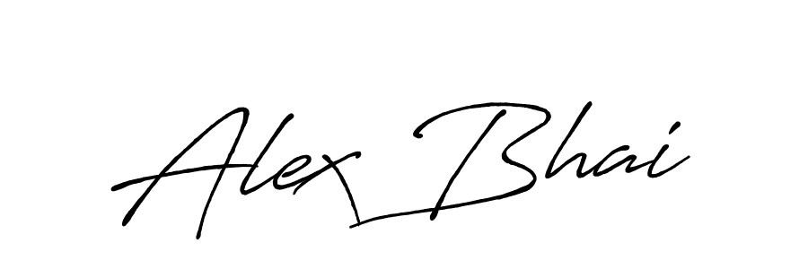 Make a beautiful signature design for name Alex Bhai. With this signature (Antro_Vectra_Bolder) style, you can create a handwritten signature for free. Alex Bhai signature style 7 images and pictures png