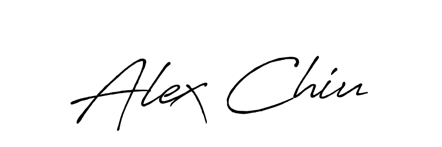 How to make Alex Chiu name signature. Use Antro_Vectra_Bolder style for creating short signs online. This is the latest handwritten sign. Alex Chiu signature style 7 images and pictures png