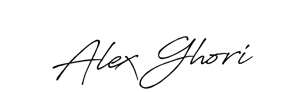 Create a beautiful signature design for name Alex Ghori. With this signature (Antro_Vectra_Bolder) fonts, you can make a handwritten signature for free. Alex Ghori signature style 7 images and pictures png