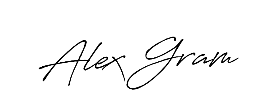 Make a beautiful signature design for name Alex Gram. With this signature (Antro_Vectra_Bolder) style, you can create a handwritten signature for free. Alex Gram signature style 7 images and pictures png