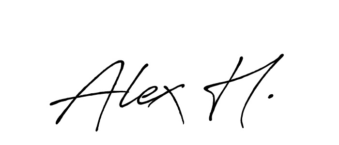 How to make Alex H. signature? Antro_Vectra_Bolder is a professional autograph style. Create handwritten signature for Alex H. name. Alex H. signature style 7 images and pictures png