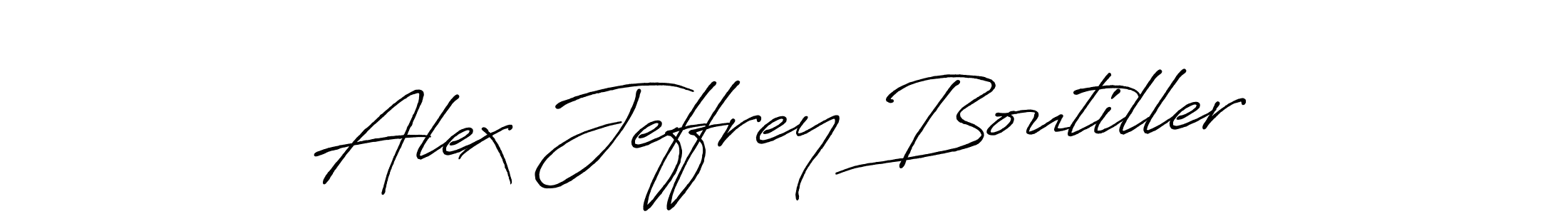 How to make Alex Jeffrey Boutiller name signature. Use Antro_Vectra_Bolder style for creating short signs online. This is the latest handwritten sign. Alex Jeffrey Boutiller signature style 7 images and pictures png