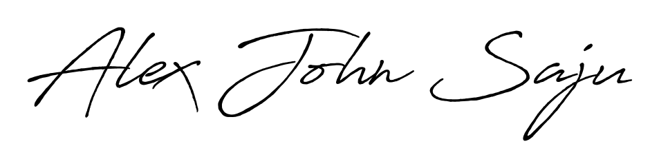 Once you've used our free online signature maker to create your best signature Antro_Vectra_Bolder style, it's time to enjoy signing your documents with Alex John Saju name. Alex John Saju signature style 7 images and pictures png