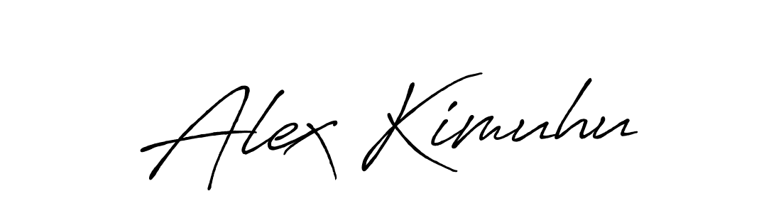 Use a signature maker to create a handwritten signature online. With this signature software, you can design (Antro_Vectra_Bolder) your own signature for name Alex Kimuhu. Alex Kimuhu signature style 7 images and pictures png