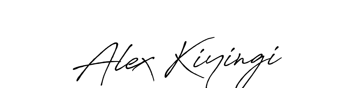 Create a beautiful signature design for name Alex Kiyingi. With this signature (Antro_Vectra_Bolder) fonts, you can make a handwritten signature for free. Alex Kiyingi signature style 7 images and pictures png