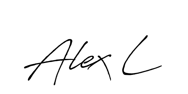 Create a beautiful signature design for name Alex L. With this signature (Antro_Vectra_Bolder) fonts, you can make a handwritten signature for free. Alex L signature style 7 images and pictures png