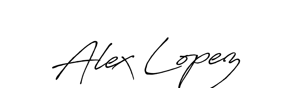 Make a beautiful signature design for name Alex Lopez. With this signature (Antro_Vectra_Bolder) style, you can create a handwritten signature for free. Alex Lopez signature style 7 images and pictures png