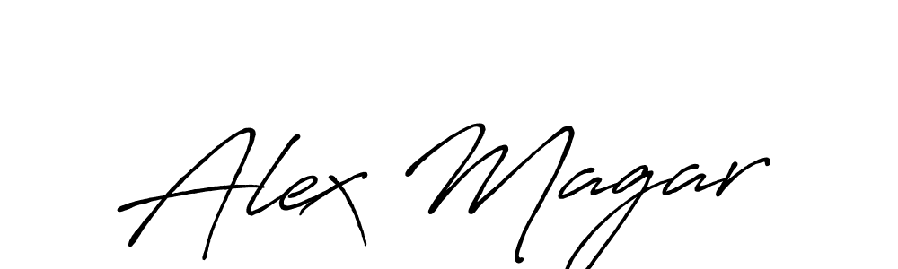 The best way (Antro_Vectra_Bolder) to make a short signature is to pick only two or three words in your name. The name Alex Magar include a total of six letters. For converting this name. Alex Magar signature style 7 images and pictures png