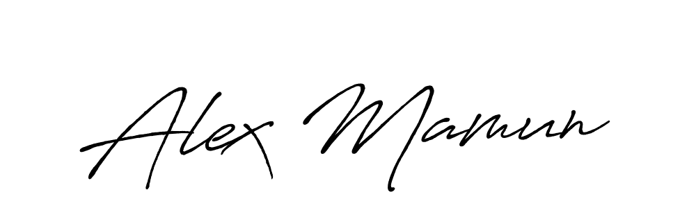 You should practise on your own different ways (Antro_Vectra_Bolder) to write your name (Alex Mamun) in signature. don't let someone else do it for you. Alex Mamun signature style 7 images and pictures png