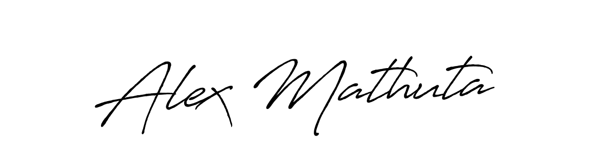 Alex Mathuta stylish signature style. Best Handwritten Sign (Antro_Vectra_Bolder) for my name. Handwritten Signature Collection Ideas for my name Alex Mathuta. Alex Mathuta signature style 7 images and pictures png