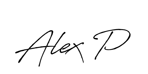 You should practise on your own different ways (Antro_Vectra_Bolder) to write your name (Alex P) in signature. don't let someone else do it for you. Alex P signature style 7 images and pictures png