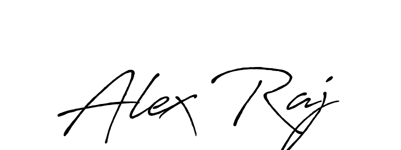 Alex Raj stylish signature style. Best Handwritten Sign (Antro_Vectra_Bolder) for my name. Handwritten Signature Collection Ideas for my name Alex Raj. Alex Raj signature style 7 images and pictures png