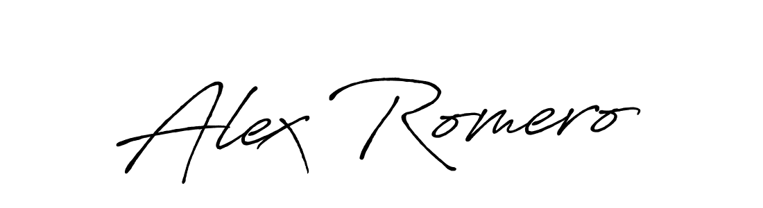 Use a signature maker to create a handwritten signature online. With this signature software, you can design (Antro_Vectra_Bolder) your own signature for name Alex Romero. Alex Romero signature style 7 images and pictures png