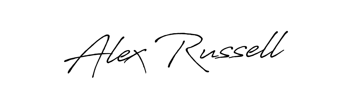 The best way (Antro_Vectra_Bolder) to make a short signature is to pick only two or three words in your name. The name Alex Russell include a total of six letters. For converting this name. Alex Russell signature style 7 images and pictures png