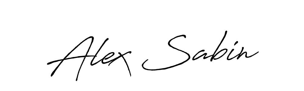 Alex Sabin stylish signature style. Best Handwritten Sign (Antro_Vectra_Bolder) for my name. Handwritten Signature Collection Ideas for my name Alex Sabin. Alex Sabin signature style 7 images and pictures png