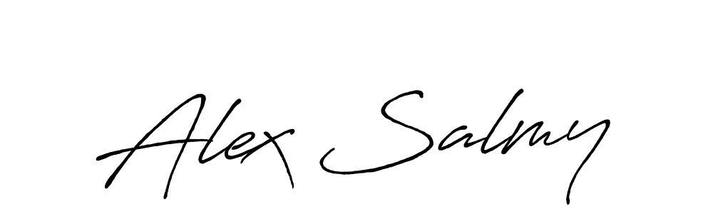 Alex Salmy stylish signature style. Best Handwritten Sign (Antro_Vectra_Bolder) for my name. Handwritten Signature Collection Ideas for my name Alex Salmy. Alex Salmy signature style 7 images and pictures png