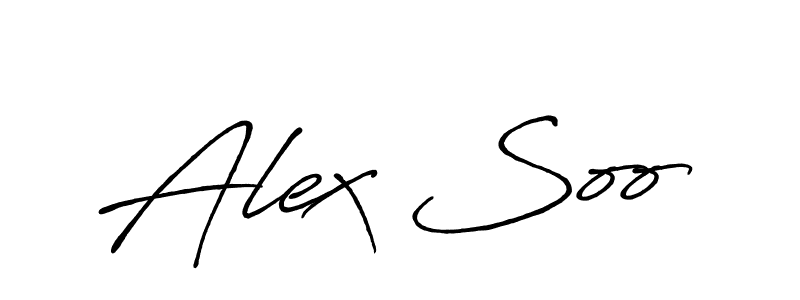 Use a signature maker to create a handwritten signature online. With this signature software, you can design (Antro_Vectra_Bolder) your own signature for name Alex Soo. Alex Soo signature style 7 images and pictures png