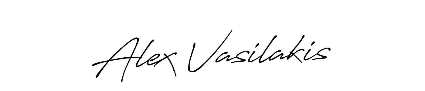 Alex Vasilakis stylish signature style. Best Handwritten Sign (Antro_Vectra_Bolder) for my name. Handwritten Signature Collection Ideas for my name Alex Vasilakis. Alex Vasilakis signature style 7 images and pictures png