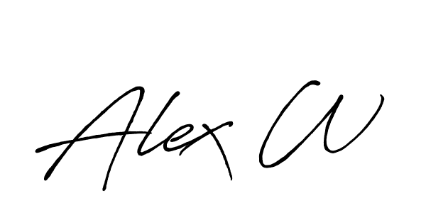 Also You can easily find your signature by using the search form. We will create Alex W name handwritten signature images for you free of cost using Antro_Vectra_Bolder sign style. Alex W signature style 7 images and pictures png