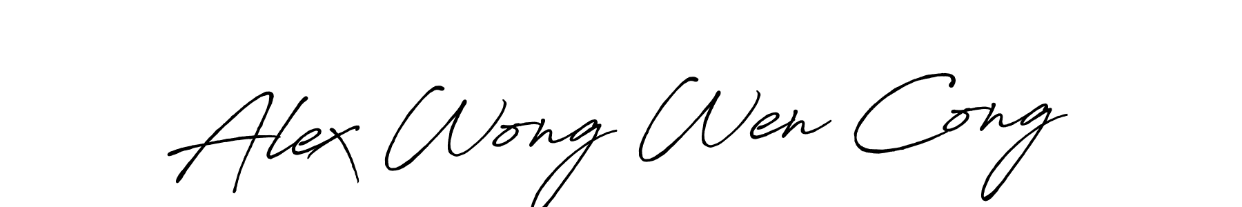 Alex Wong Wen Cong stylish signature style. Best Handwritten Sign (Antro_Vectra_Bolder) for my name. Handwritten Signature Collection Ideas for my name Alex Wong Wen Cong. Alex Wong Wen Cong signature style 7 images and pictures png