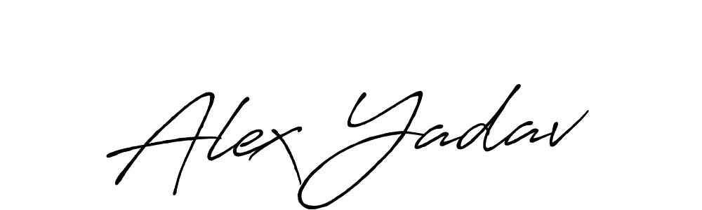 Alex Yadav stylish signature style. Best Handwritten Sign (Antro_Vectra_Bolder) for my name. Handwritten Signature Collection Ideas for my name Alex Yadav. Alex Yadav signature style 7 images and pictures png