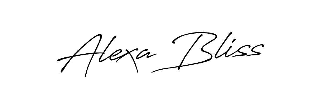 Design your own signature with our free online signature maker. With this signature software, you can create a handwritten (Antro_Vectra_Bolder) signature for name Alexa Bliss. Alexa Bliss signature style 7 images and pictures png