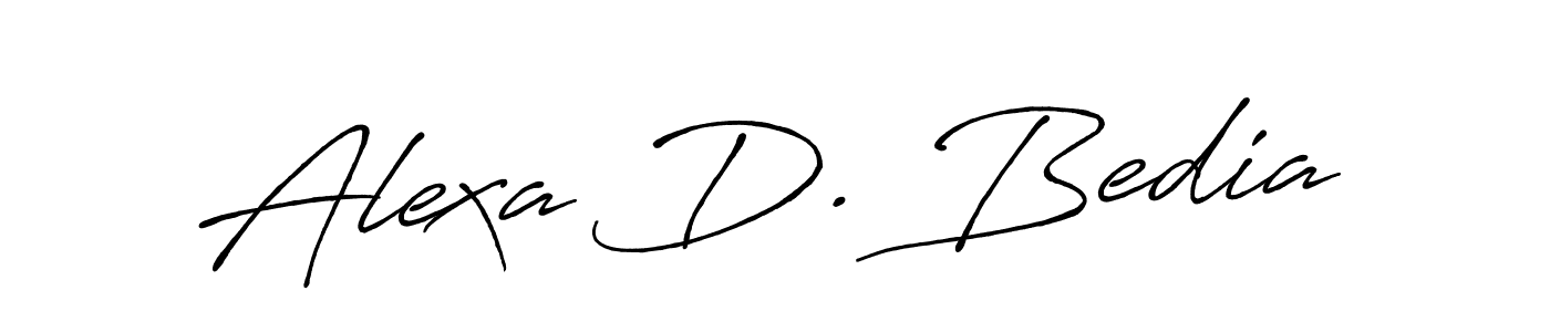 It looks lik you need a new signature style for name Alexa D. Bedia. Design unique handwritten (Antro_Vectra_Bolder) signature with our free signature maker in just a few clicks. Alexa D. Bedia signature style 7 images and pictures png