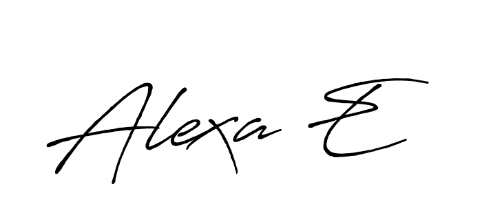 Make a beautiful signature design for name Alexa E. Use this online signature maker to create a handwritten signature for free. Alexa E signature style 7 images and pictures png