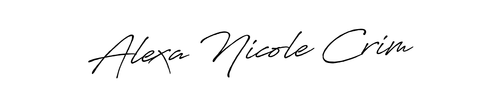 This is the best signature style for the Alexa Nicole Crim name. Also you like these signature font (Antro_Vectra_Bolder). Mix name signature. Alexa Nicole Crim signature style 7 images and pictures png