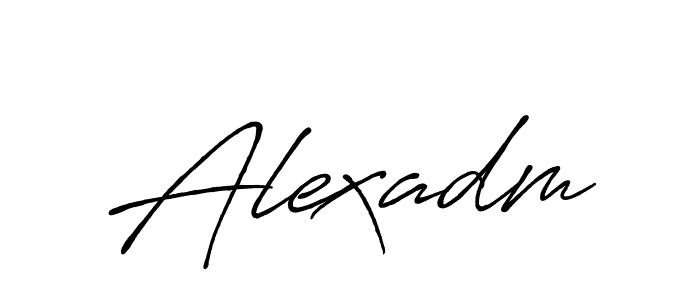 Make a beautiful signature design for name Alexadm. With this signature (Antro_Vectra_Bolder) style, you can create a handwritten signature for free. Alexadm signature style 7 images and pictures png