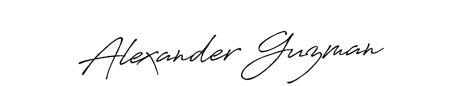 How to make Alexander Guzman signature? Antro_Vectra_Bolder is a professional autograph style. Create handwritten signature for Alexander Guzman name. Alexander Guzman signature style 7 images and pictures png