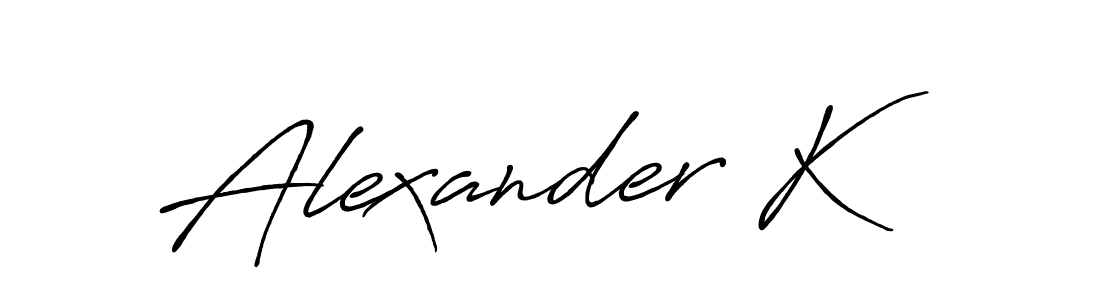 Here are the top 10 professional signature styles for the name Alexander K. These are the best autograph styles you can use for your name. Alexander K signature style 7 images and pictures png