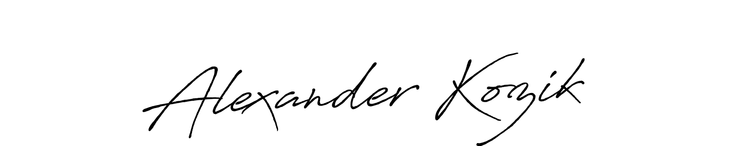 This is the best signature style for the Alexander Kozik name. Also you like these signature font (Antro_Vectra_Bolder). Mix name signature. Alexander Kozik signature style 7 images and pictures png