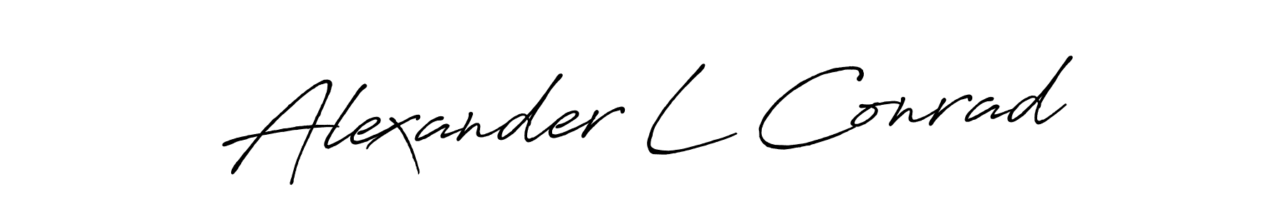 if you are searching for the best signature style for your name Alexander L Conrad. so please give up your signature search. here we have designed multiple signature styles  using Antro_Vectra_Bolder. Alexander L Conrad signature style 7 images and pictures png