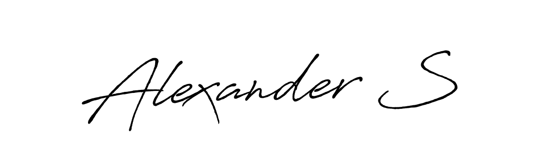 Also You can easily find your signature by using the search form. We will create Alexander S name handwritten signature images for you free of cost using Antro_Vectra_Bolder sign style. Alexander S signature style 7 images and pictures png