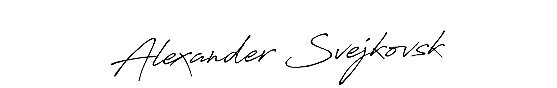 Make a beautiful signature design for name Alexander Svejkovsk. With this signature (Antro_Vectra_Bolder) style, you can create a handwritten signature for free. Alexander Svejkovsk signature style 7 images and pictures png